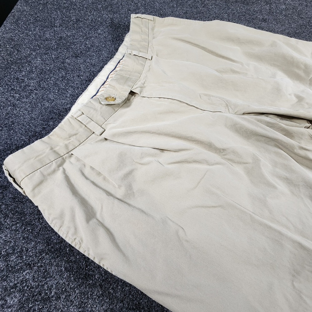 Bill's Khakis Chino Pants Men 38x26 Beige Pleated Cuffed Classic M2P Made USA - Picture 3 of 16